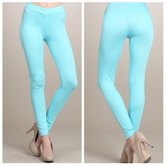 Mint Blue  Leggings - Picture 1 of 4